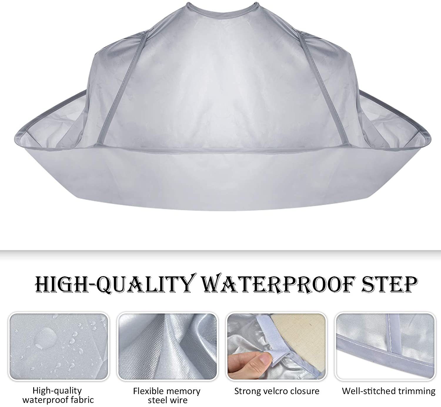 60 CM Waterproof Hair Cutting Cloak Cape Salon Barber Hairdressing Cover Hair Collector Cloth Wrap Foldable Shave Apron Hair | Fugo Best