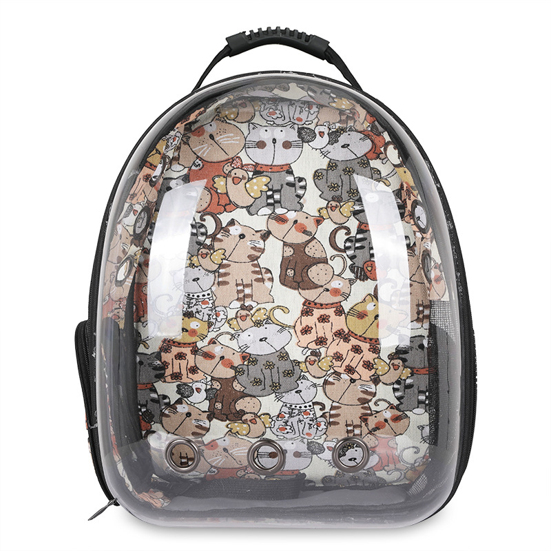 cat bag Cat Carrier Bag Outdoor Pet Shoulder bag Carriers Backpack Breathable Portable Travel Transparent Bag For Small Dogs Cat | Fugo Best