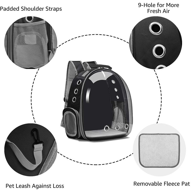 cat bag Cat Carrier Bag Outdoor Pet Shoulder bag Carriers Backpack Breathable Portable Travel Transparent Bag For Small Dogs Cat | Fugo Best