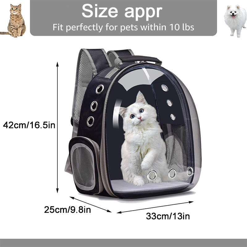 cat bag Cat Carrier Bag Outdoor Pet Shoulder bag Carriers Backpack Breathable Portable Travel Transparent Bag For Small Dogs Cat | Fugo Best