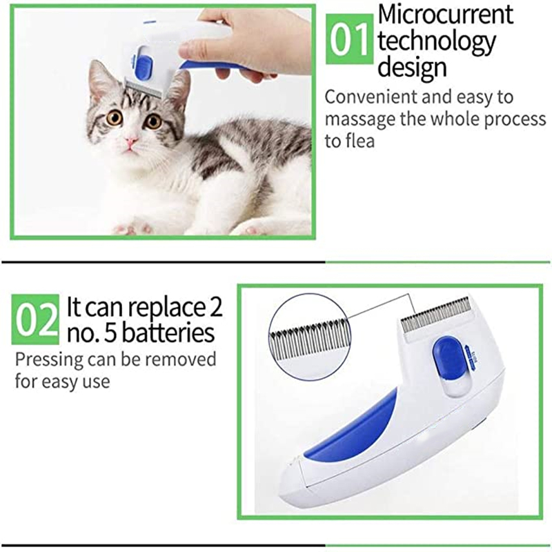Electric Pet Flea Lice Cleaning Brush Grooming Tools Dog Cat Flea Cleaning Brush Pet Supplies | Fugo Best