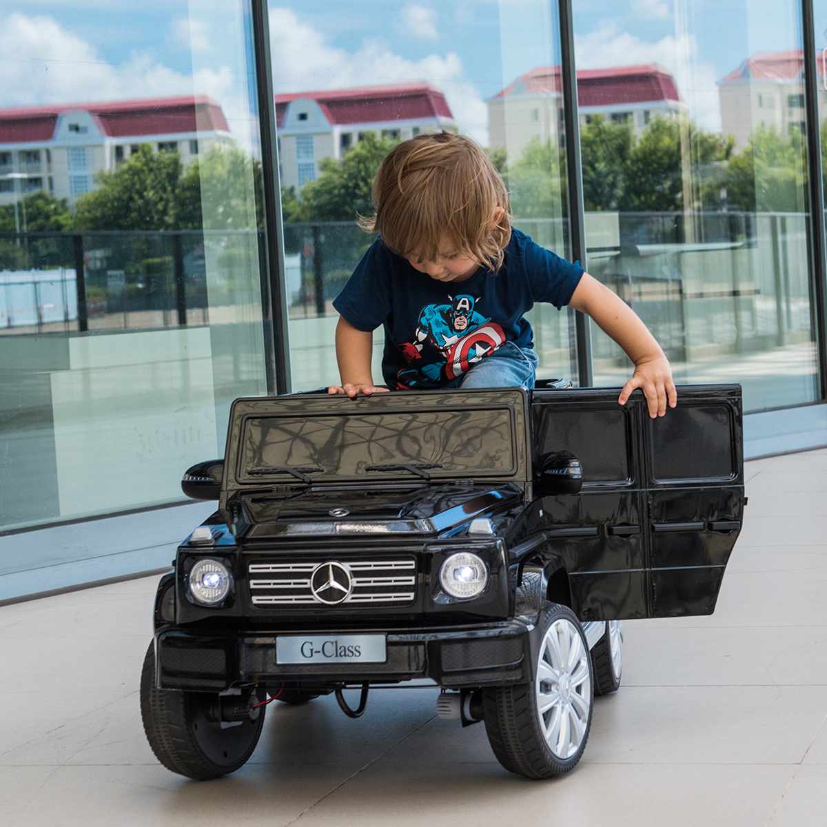 Kimbosmart Childrens Gifts Kids Ride On Car 12V Kids Electric Car For Children Ride Vehicles Baby Car 4 Wheels LED Lights Music | Fugo Best