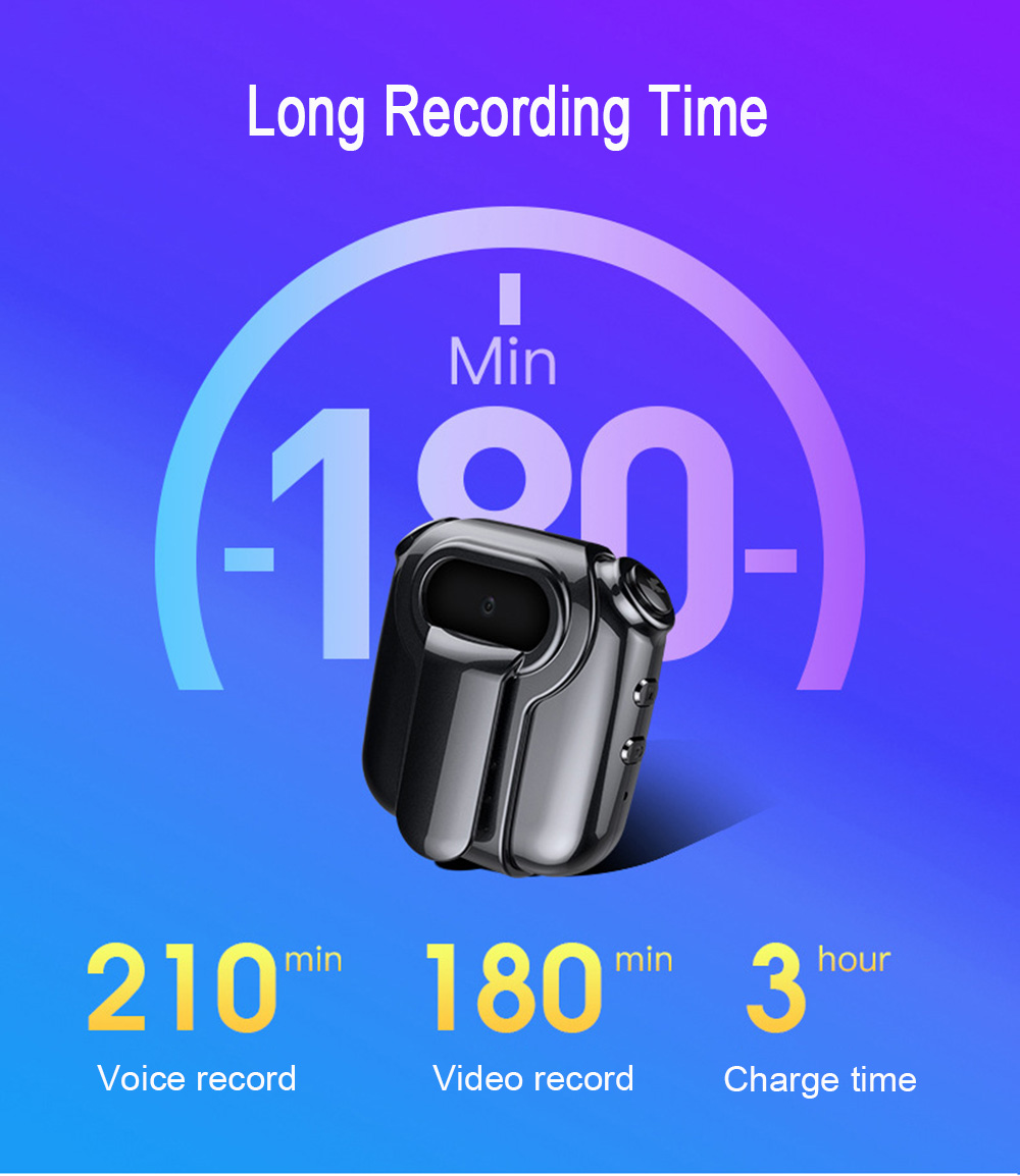 Mini Camcorder With Display Screen 1080P FHD Clip Mini Camera Video Audio Voice Recorder Small Body Cam Suport Hidden tf card | Fugo Best