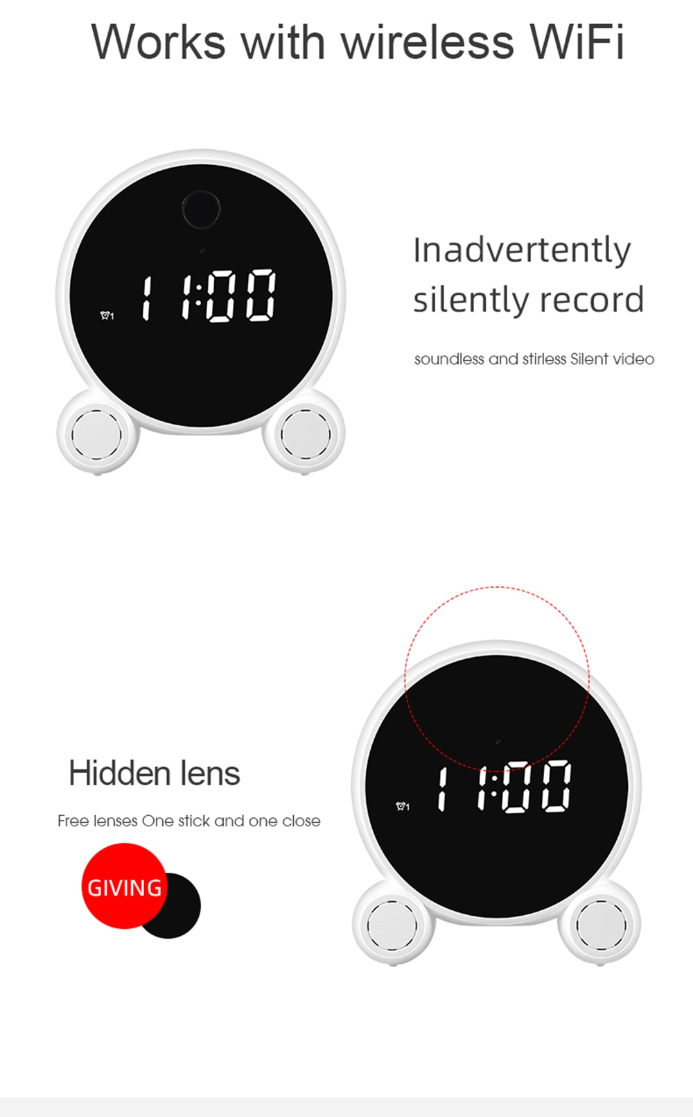 Tuya Mini Camera Surveillance HD 1080P Recorder Smart Alarm Clock Camcorder Home Security Night Vision IP Wifi Micro Cam | Fugo Best