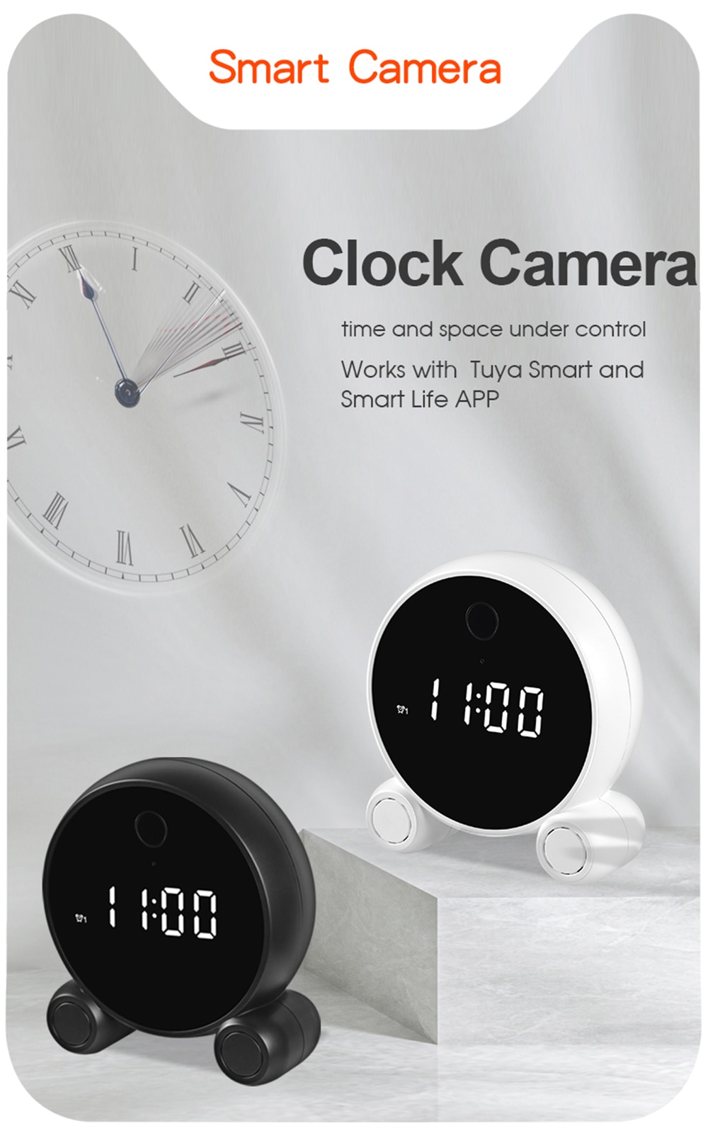 Tuya Mini Camera Surveillance HD 1080P Recorder Smart Alarm Clock Camcorder Home Security Night Vision IP Wifi Micro Cam | Fugo Best