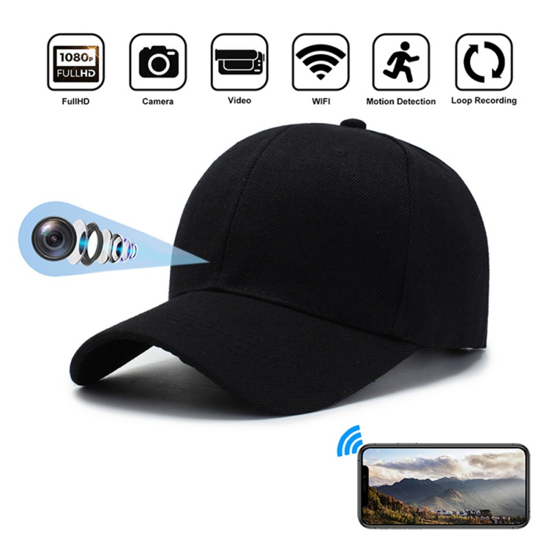Hd 4K Wearable Video Audio Mini Wifi IP Camera Draagbare Buiten Baseball Cap Voor Reizen Bewijs opname Suport Hidden TF card | Fugo Best