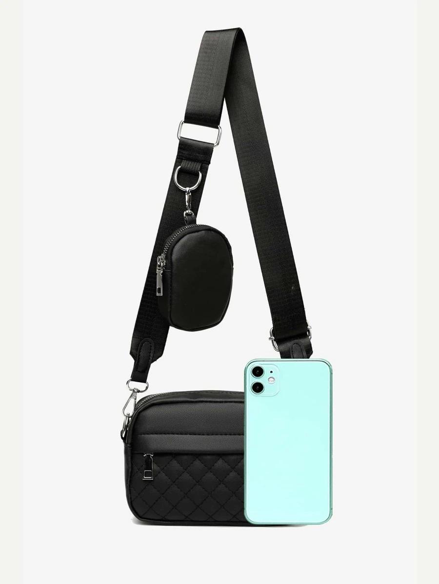 Mini Quilted Crossbody Bag With Coin Purse | Fugo Best