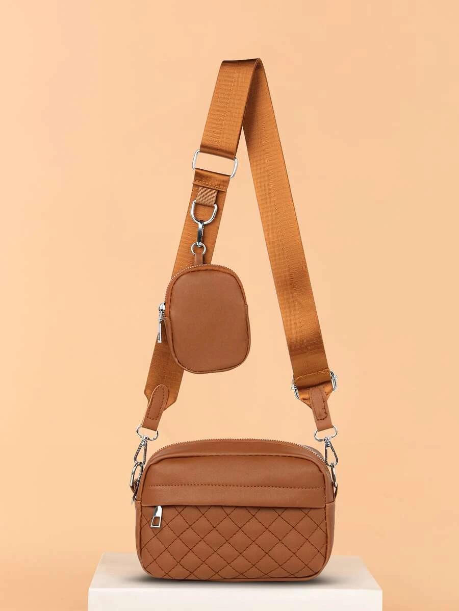 Mini Quilted Crossbody Bag With Coin Purse | Fugo Best