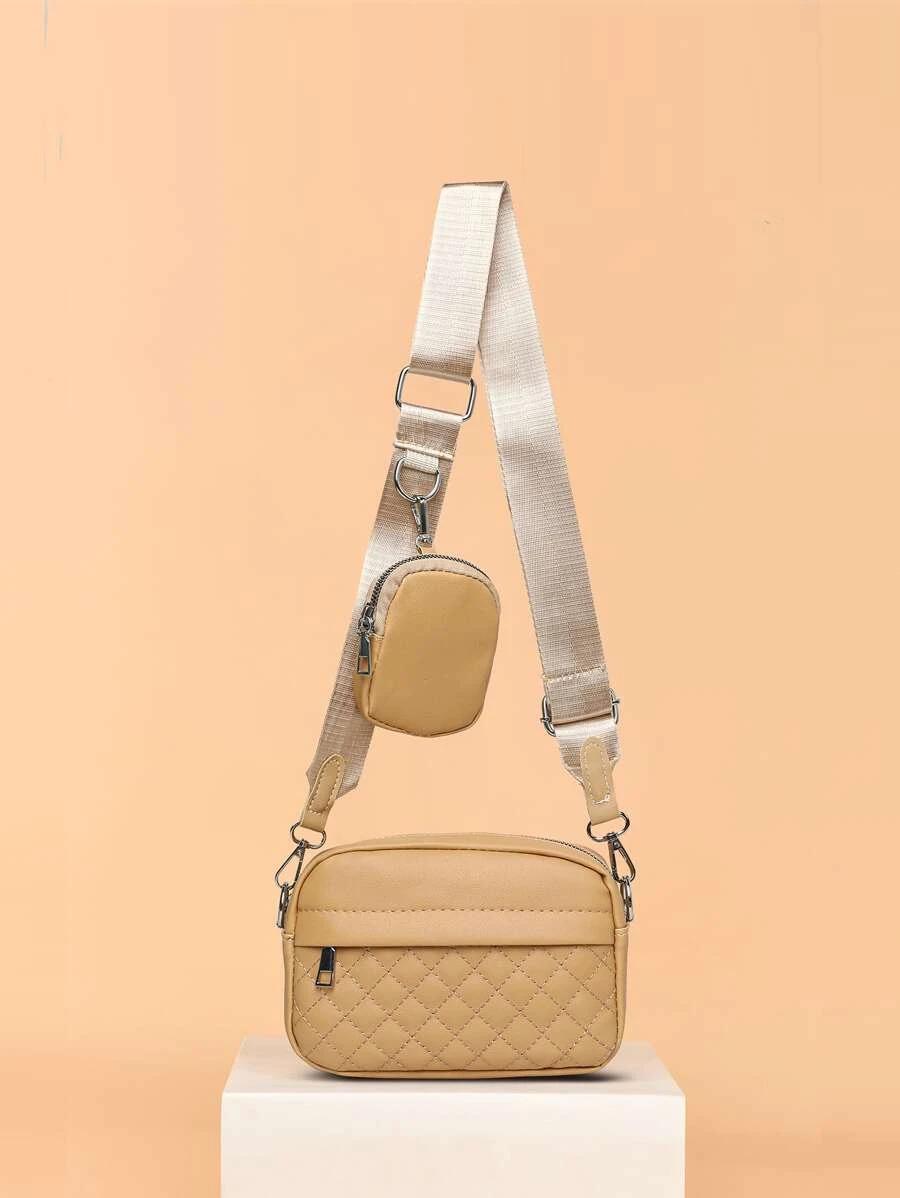 Mini Quilted Crossbody Bag With Coin Purse | Fugo Best