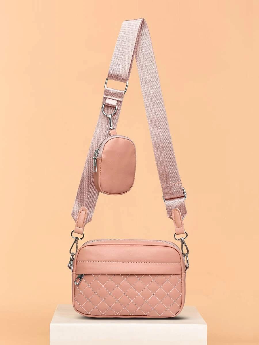 Mini Quilted Crossbody Bag With Coin Purse | Fugo Best