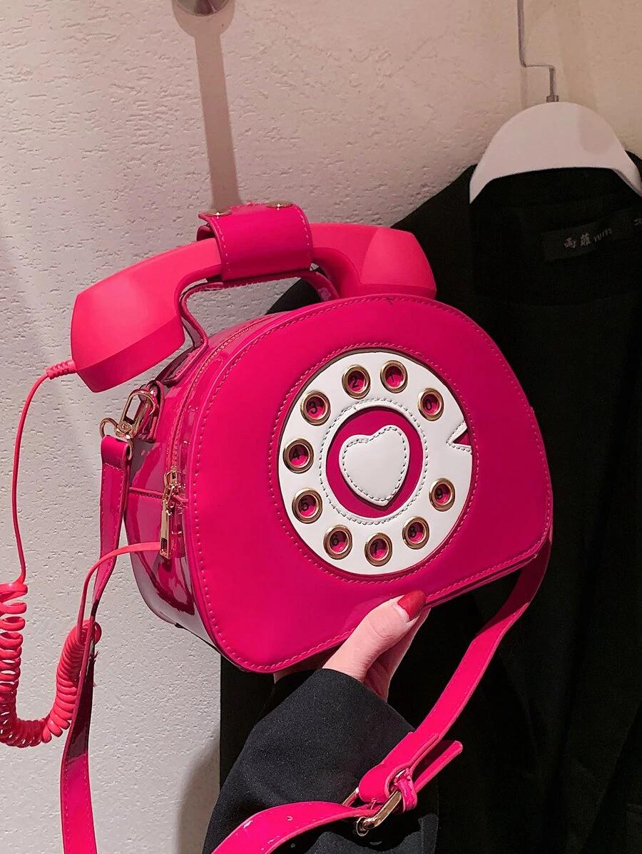 Telephone Design Satchel Bag | Fugo Best