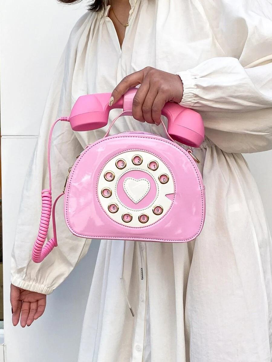 Telephone Design Satchel Bag | Fugo Best
