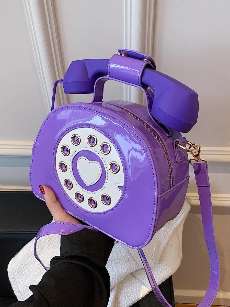 Telephone Design Satchel Bag | Fugo Best
