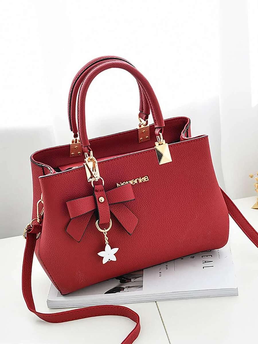 Bow Decor Top Handle Bag | Fugo Best