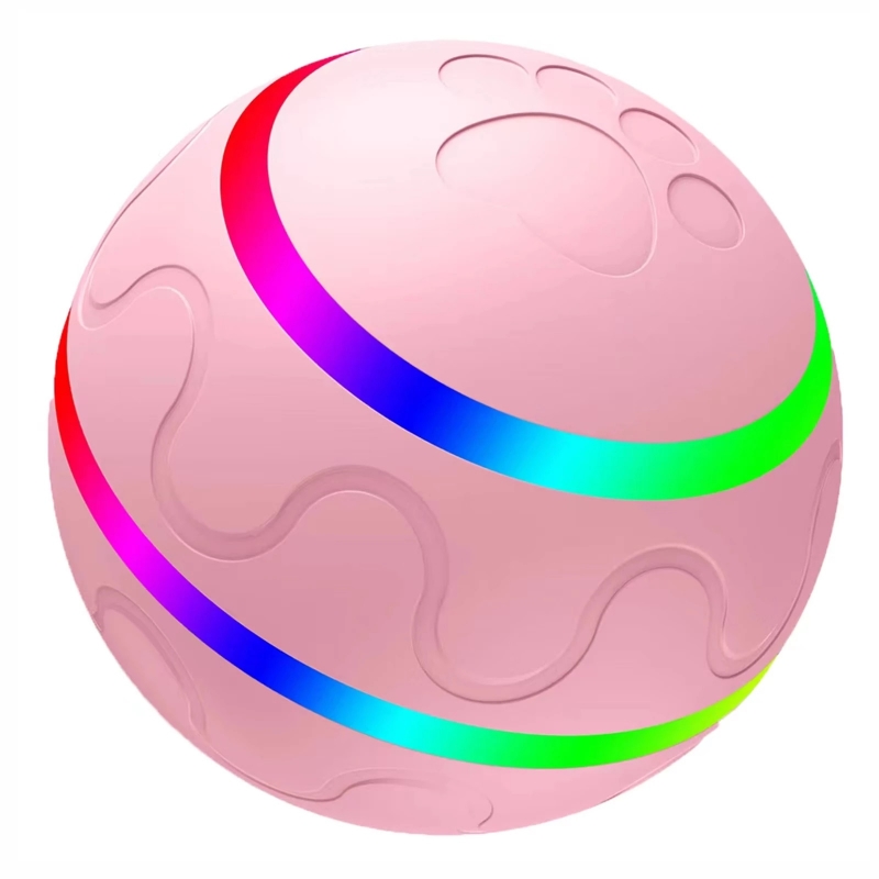 Dog Cat Toys Ball Electric Pet Toys Automatic Rotating Jumping Ball Playing Rolling Ball Roller Ball LED Rolling USB Flash Ball | Fugo Best