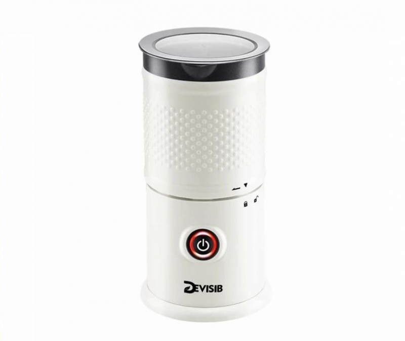 DEVISIB Detachable Milk Frother Electric Steamer Dishwasher Safe for Making Latte Cappuccino Macchiato Warm Milk | Fugo Best