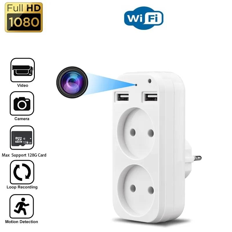 EU Standard Wall Socket Mini Camera With USB Interface HD Portable Household EU Plug Wireless IP Camera Wifi Remote Monitoring | Fugo Best