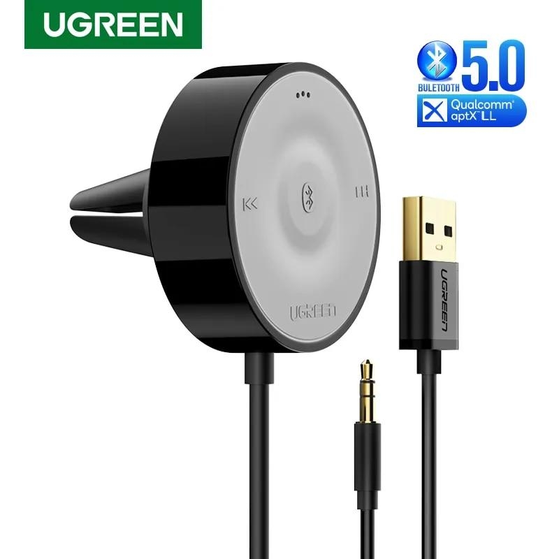UGREEN Bluetooth 5.0 Car Kit Receiver aptX LL Wireless 3.5 AUX Adapter for Car Speaker USB Bluetooth 3.5mm Jack Audio Receiver | Fugo Best