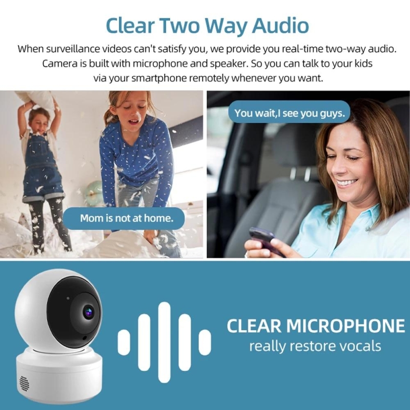 CCTV Camera Surveillance WiFi Wireless 360 Panoramic IP Camera Two-Way Audio 1080P HD 5MP WI-FI Camera Home Security Camera Wit | Fugo Best