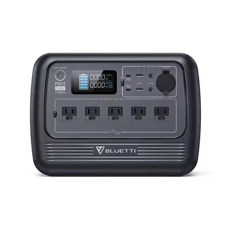 BLUETTI PS72 700W Portable Solar Generator, 716Wh LiFePO4 Power Station, For Home Use, Off-Grid Living, Camping | Fugo Best