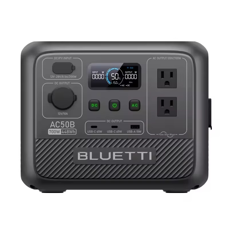 BLUETTI AC50B 700W 448Wh Portable Power Station LiFePO4 Battery Backup Fast Charging Solar Generator Camping Road Trip | Fugo Best