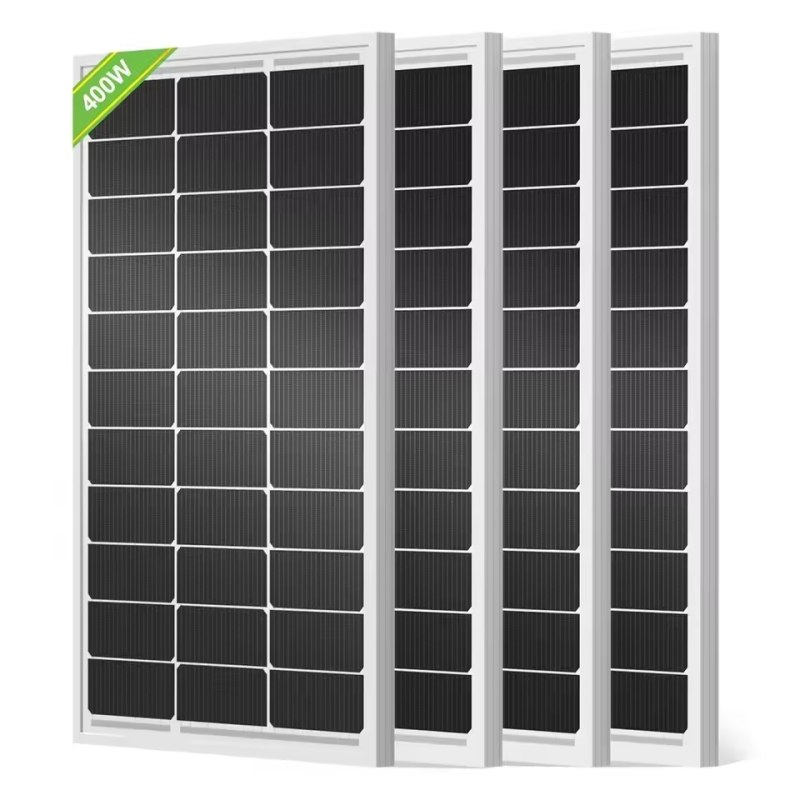 400W Solar Panels 4pcs 100 Watt 18V Monocrystalline Solar Panel Module for Off Grid PV Power, 12V Battery,2-Pack 2 * 100W | Fugo Best