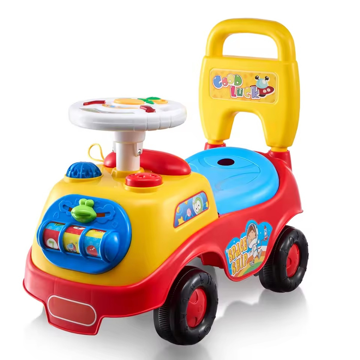  SucceBuy Toddler Ride On Push Car Sit to Stand Kids Ride On Toy Car with Music Steering Wheel Seat Storage for Toddlers | Fugo Best