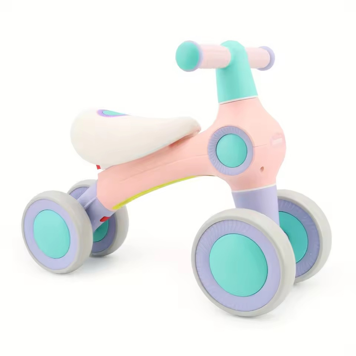 Baby Balance Bike for 1 Year Old Boys Girls, Toddler Bike 12-36 Months, Adjustable Seat, No Pedal Infant 4 Wheels Bicycle, First | Fugo Best