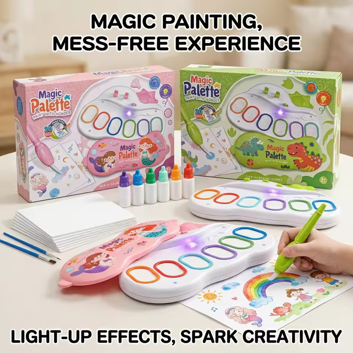 Mess Free Magic Paint Palette Non-Toxic Safe on Skin and Clothes Educational Graffiti Art Toy for Kids Learning Birthday Gift | Fugo Best