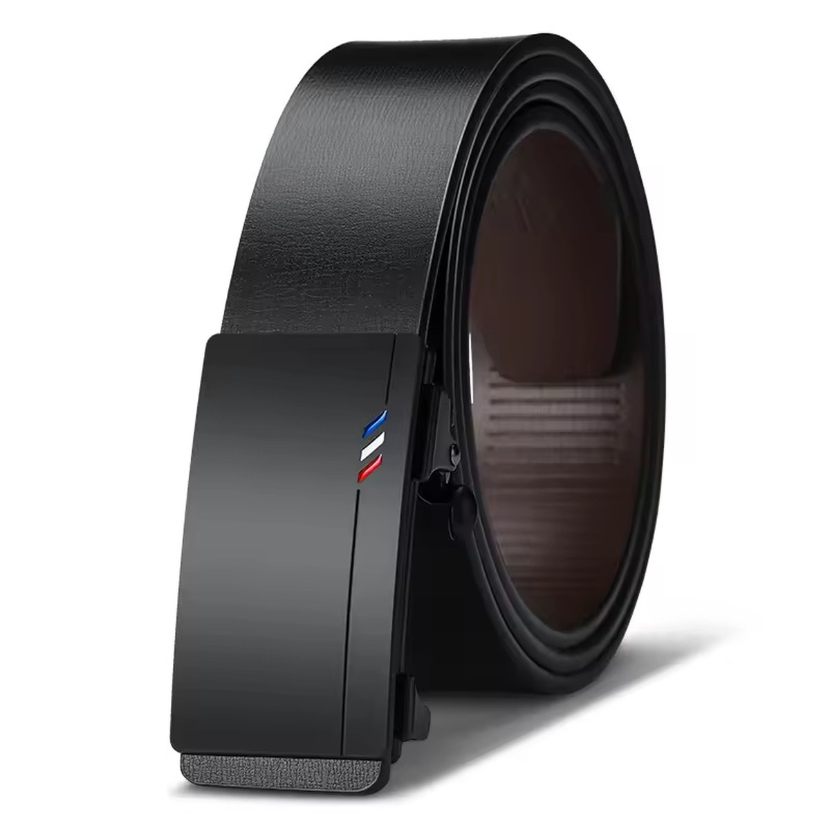 Mens Leather Belts Fashion Automatic Buckle Cowskin Male Belts Luxury Designer Black belt 105-160cm Plus Size Jeans Belt | Fugo Best