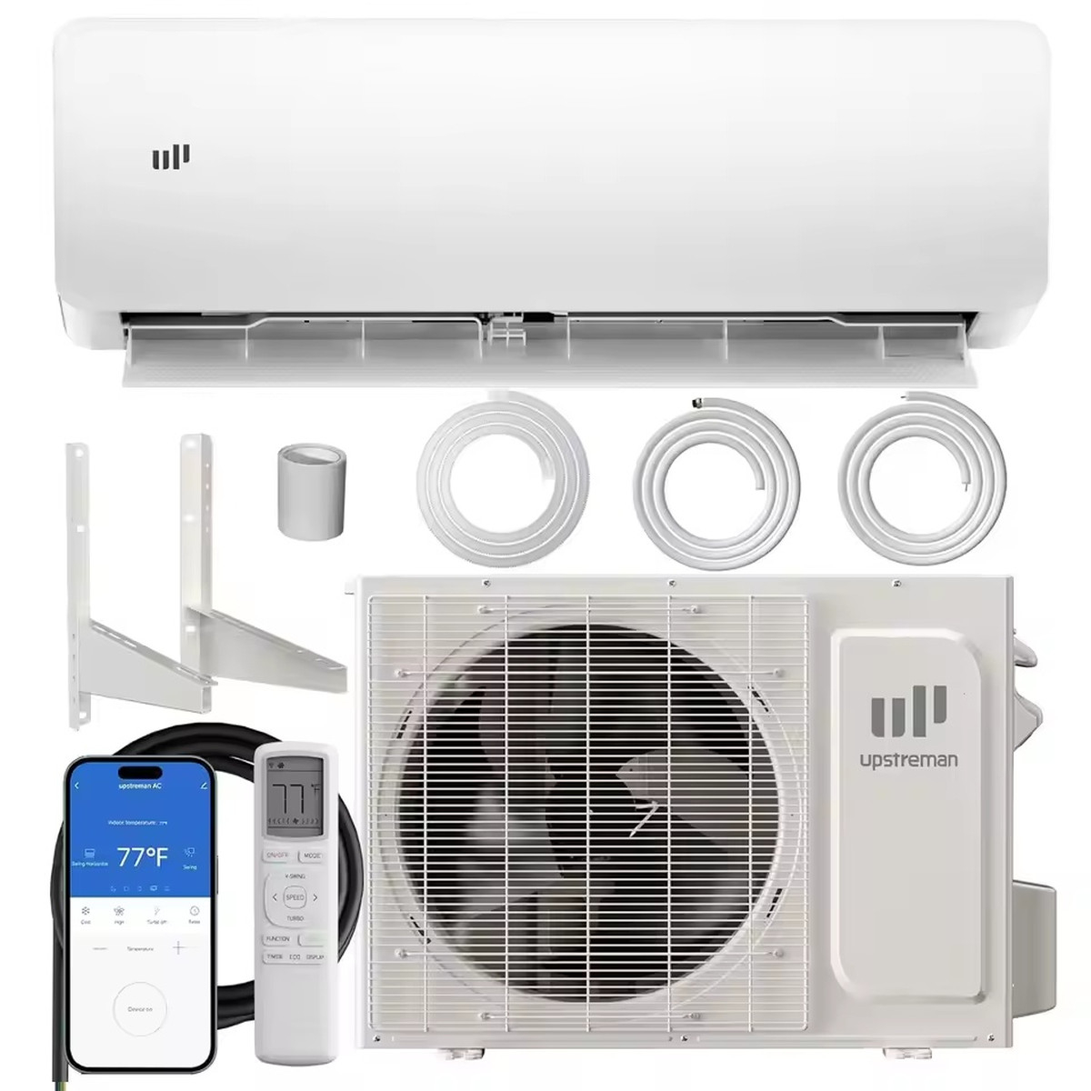 12000 BTU Mini Split AC Heating System, 230V Mini Split Air Conditioner, Pre-Charged Heat Pump Ductless Inverter, Custom | Fugo Best