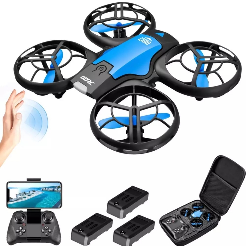 V8 Mini Drone 4K 1080P HD Camera WiFi Fpv Air Pressure Altitude Hold Black Quadcopter RC Drone Toy | Fugo Best