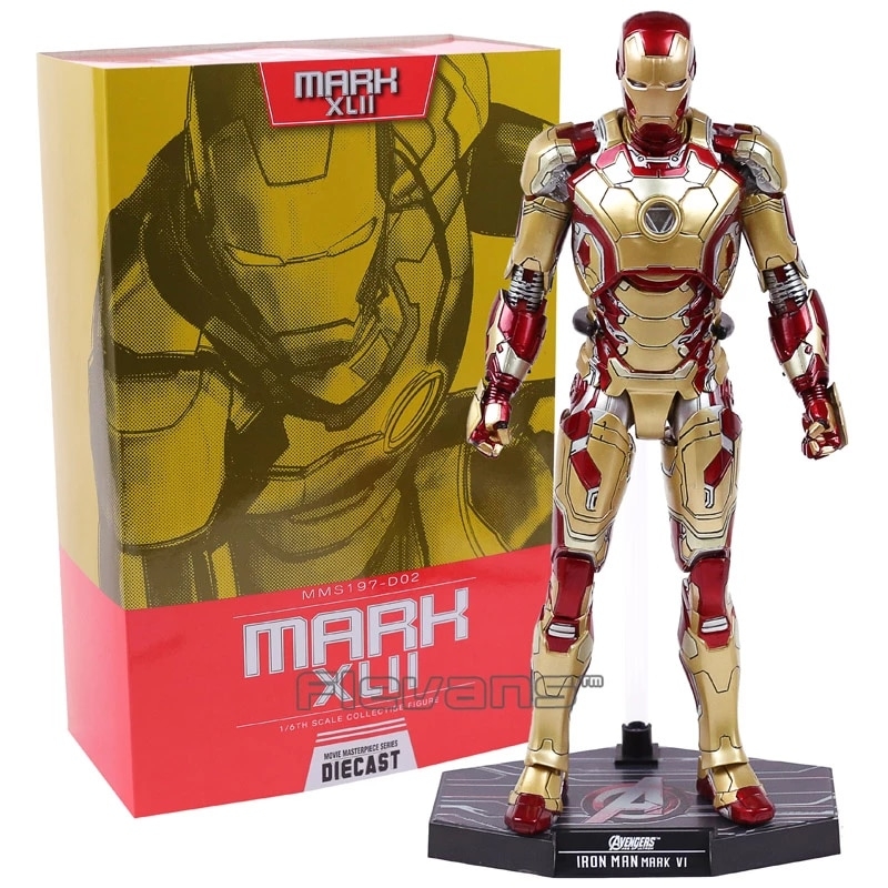 Fugo Best Hot Toys Iron Man Mark Xlii Mk 42 Xliii 43 With Led Light 1 6 Scale Pvc Figure Collectible Model Toy