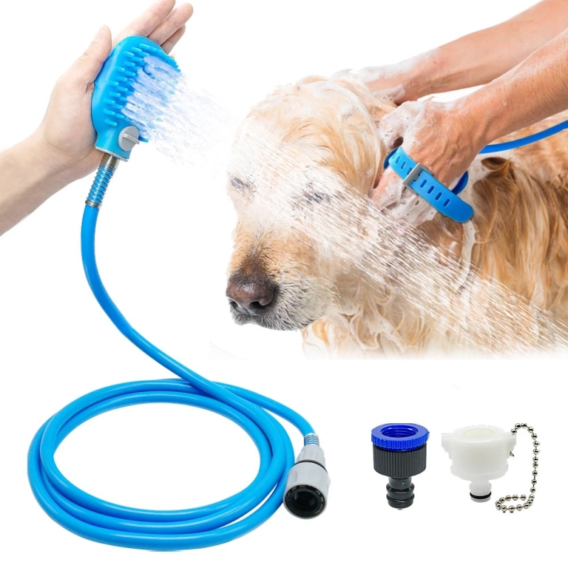 Soft Pet Dog Bath Shower for Dogs Pet Supplies Brush Glove Massager Washing Tool Sprayers Dog Shower Scrubber Sprayer chuveiros | Fugo Best