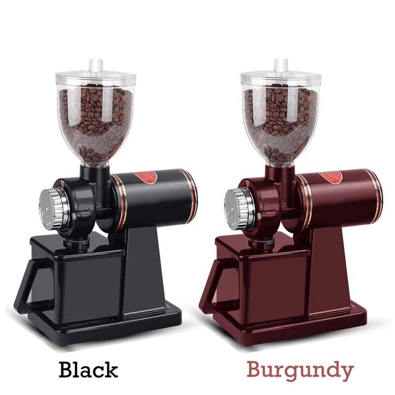 JIQI Electric Coffee grinder Coffee mill Bean grinder machine flat burrs Grinding machine 220V/110V Red/Black EU US | Fugo Best