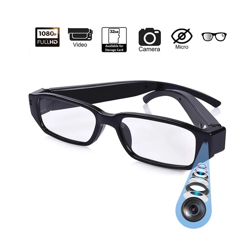 Glasses Camera HD 1080p Video Recorder Portable Wearable Mini Camera Video Record Camcorder Action Cam for Meeting Hiking Class | Fugo Best