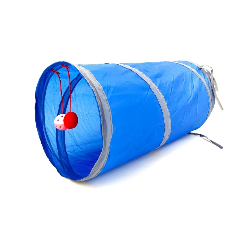 Cat Tunnel Toy Funny Pet 2 Holes Play Tubes Balls Collapsible Crinkle Kitten Toys Puppy Ferrets Rabbit Play Dog Channel Tubes | Fugo Best