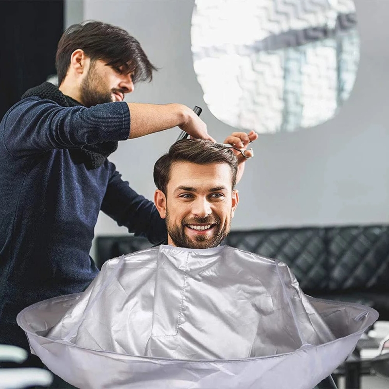 60 CM Waterproof Hair Cutting Cloak Cape Salon Barber Hairdressing Cover Hair Collector Cloth Wrap Foldable Shave Apron Hair | Fugo Best