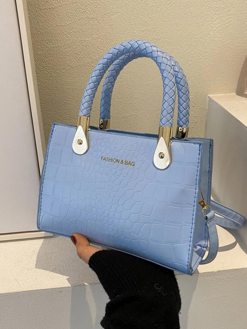 Mini Crocodile Embossed Letter Graphic Square Bag | Fugo Best