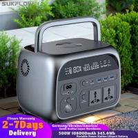 SUKFLOW Portable Power Station 500W 345.6Wh For Camping Home RV Equipment,108000mAh LiFePo4 Battery Solar Generator 220V EU Ship | Fugo Best