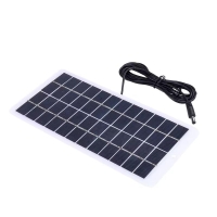 12V Solar Panel Polysilicon 10W Solar Charger EVA Laminated Solar Power Bank with DC Port Carabiner for 3.7V Battery/Garden Lamp | Fugo Best