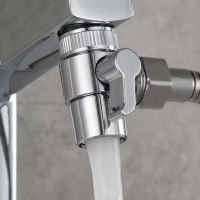 Faucet 1 in 2 Out Water Distributor Switch Shower Basin Faucet Diverter Valve External Washing Machine Water Pipe Switch Valve | Fugo Best