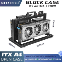  METALFISH ITX A4 Aluminum Open Frame Case, Vertical GPU, 240mm Cooler, Mini-ITX Compatible, DIY Gaming PC | Fugo Best