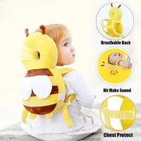 Safety Pad prevention Fall Cartoon Bee Kids Pillows Head Back Protector Baby Protect Pillow Headgear Prevent Injured 1-3T | Fugo Best