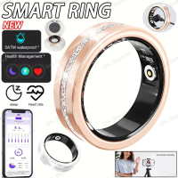 Diamond Fashion Women Smart Ring With Box IP68 Waterproof Lady ring Heart Rate Health Monitor Sports Pedometer Fitness Ring R12 | Fugo Best